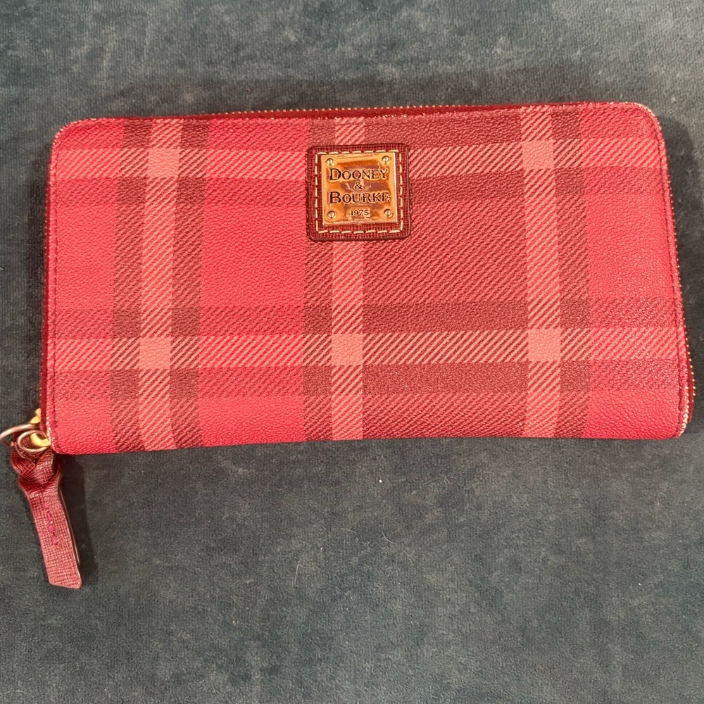 Dooney & Bourke Red Checkered Wallet